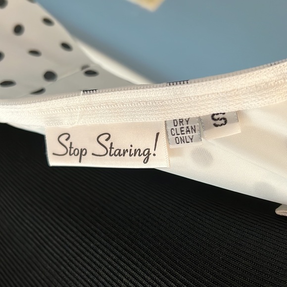 Adorable Dress-Small- White with Black Polka Dots & Bow-Great Preowned Condition - Picture 7 of 14